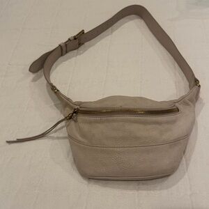 Hobo Jett Leather Belt Bag Gray